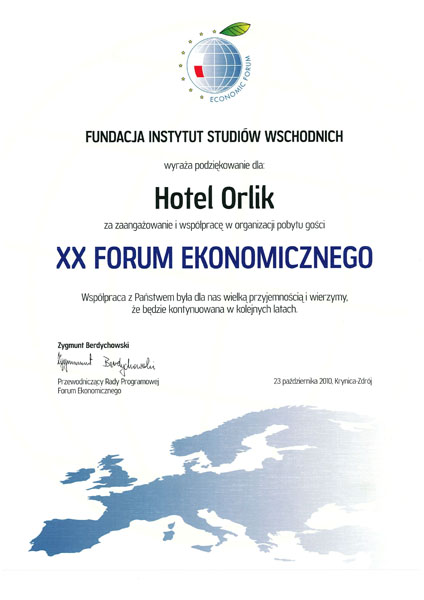Dyplom - XX Forum Ekonomiczne